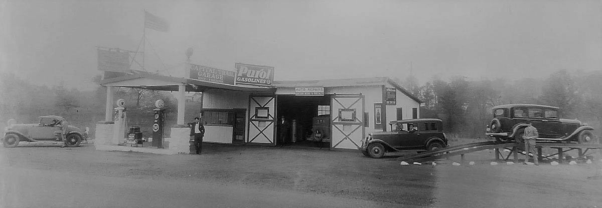 Capital Trail Garage on Old Capital Trail in Marshalton DE 1930s