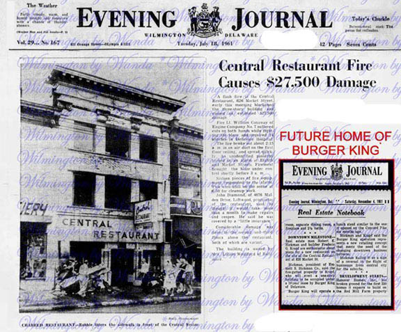 Central Restaurant Fire at 826 Market St - The News Journal Tue-Jul-18-1961