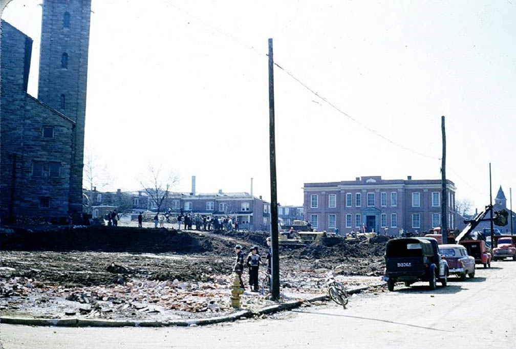 Construction of Saint Anthonys School WILM DE in the 1950s