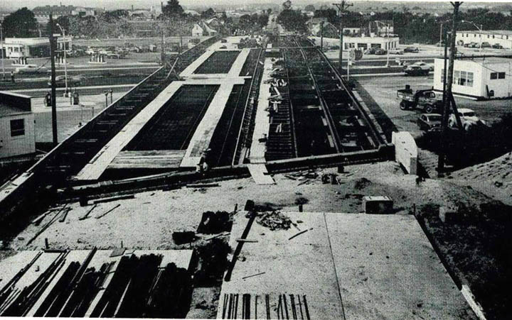 Construction of the overpass on Basin road intersection at Rt 13 and 141 1955