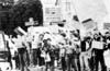 Conrad students protesting on the corner of Boxwood Road and Jackson Avenu-Boxwood Avenue Delaware in April 1978