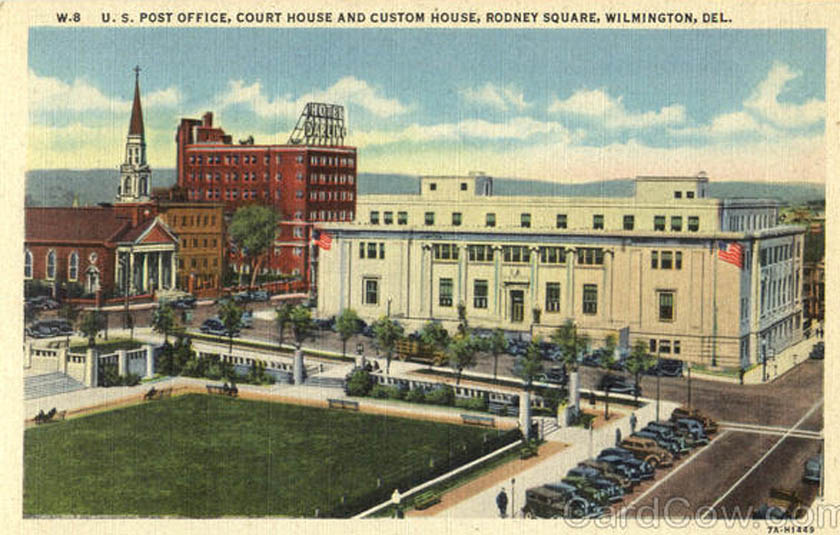 Court House and Custom House Rodney Square Wilmington Delaware circa 1930s