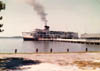 Cruise Ship at Riverview Park along the Delaware River in New Jersey circa 1960s