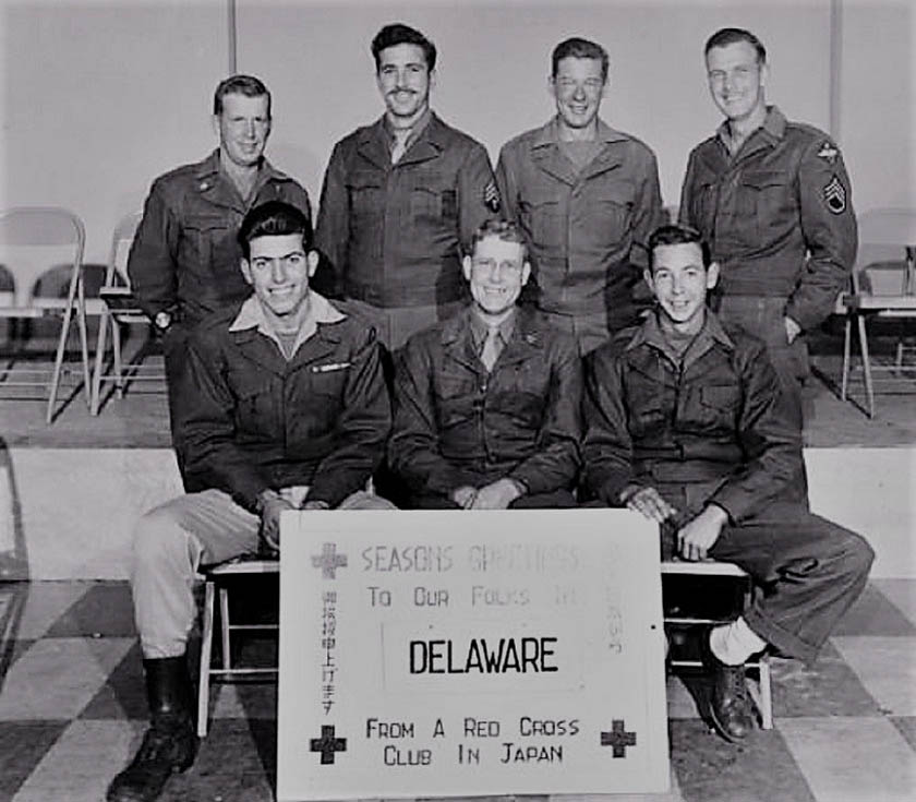 Delaware soldiers with occupational forces in Japan sending Christmas cheer during WWII