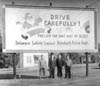 DELAWARE ROAD SIGN SAFETY BILLBOARD CIRCA 1940s