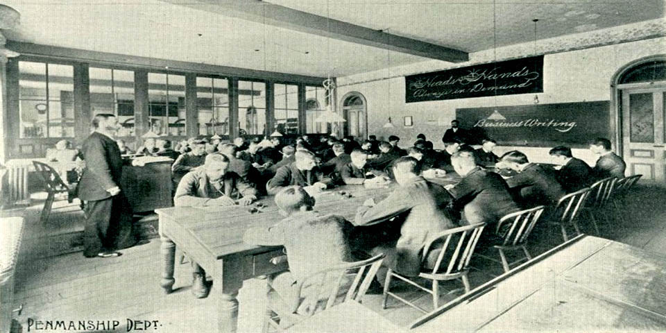 Goldey Business College Class in Delaware 1898