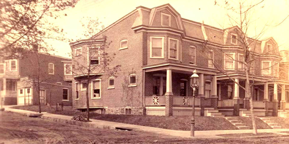Homes along 2nd Street in Wilmington DE circa 1900
