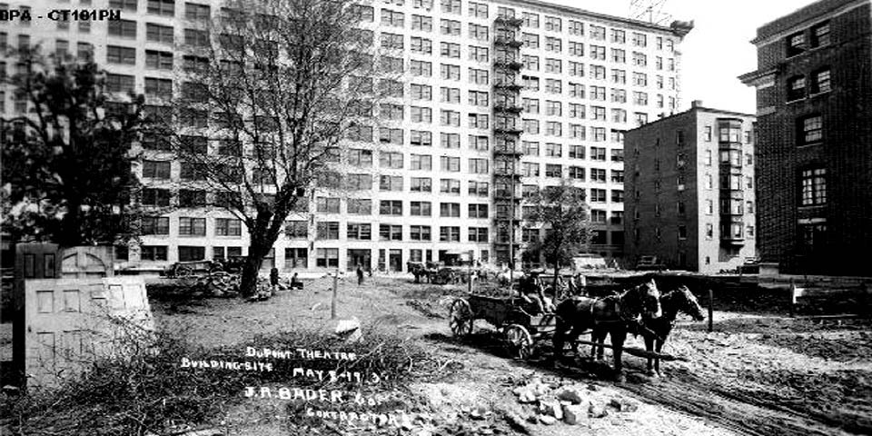 Hotel Dupont Theatre construction site at 10th and Market Street Wilmington DE 1913