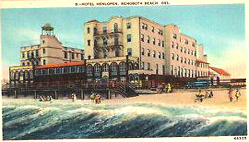 Hotel Henlopen Rehoboth Beach Delaware Post Card circa early 1900s