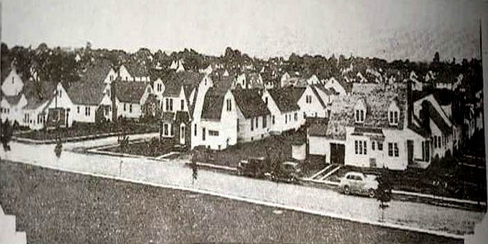 Jackson Ave in Woodcrest Delaware view from Conrad High School circa 1930s