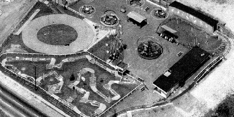 Kiddie Towne right next to the Ellis Drive-In on DuPont Highway in New Castle DE 1951