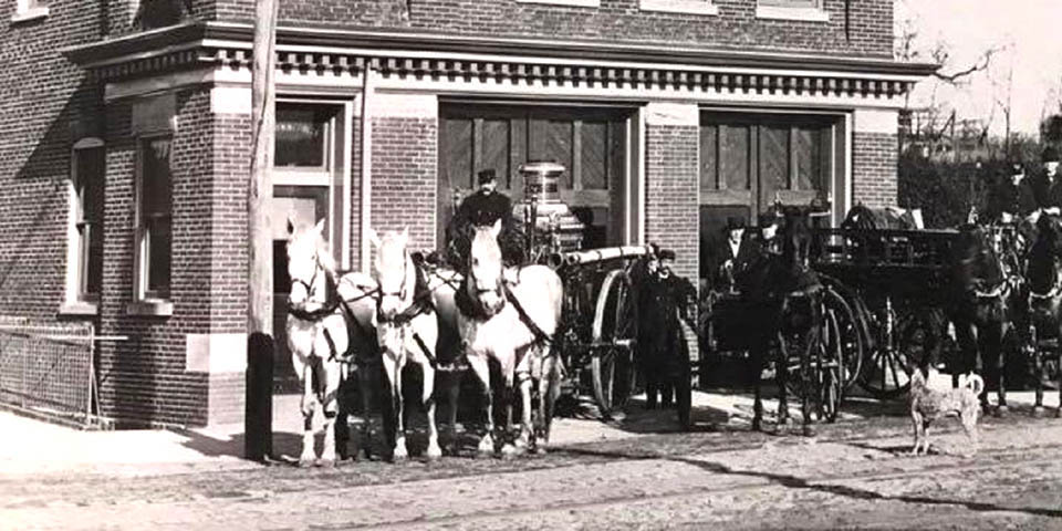 Market Street and 25th Street Firehouse in Wilmington Delaware circa early 1900s