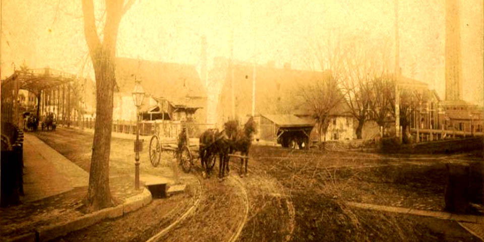 Market Street looking north toward the Brandywine River bridge in Wilmington Delaware late 1800s