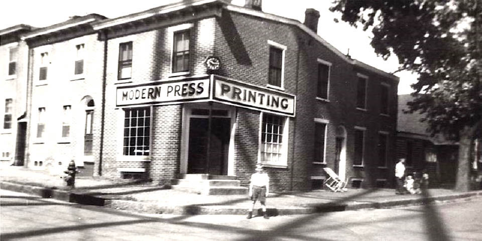 Modern Press at Reed & Adams Streets Wilmington Delaware in the late 1940s