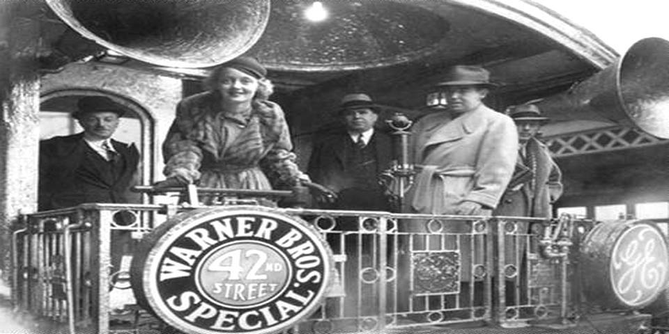 Movie stars rode into town on the Warner Brothers 42nd Street Special Train BandO station Wilmington Delaware 1930s - 2