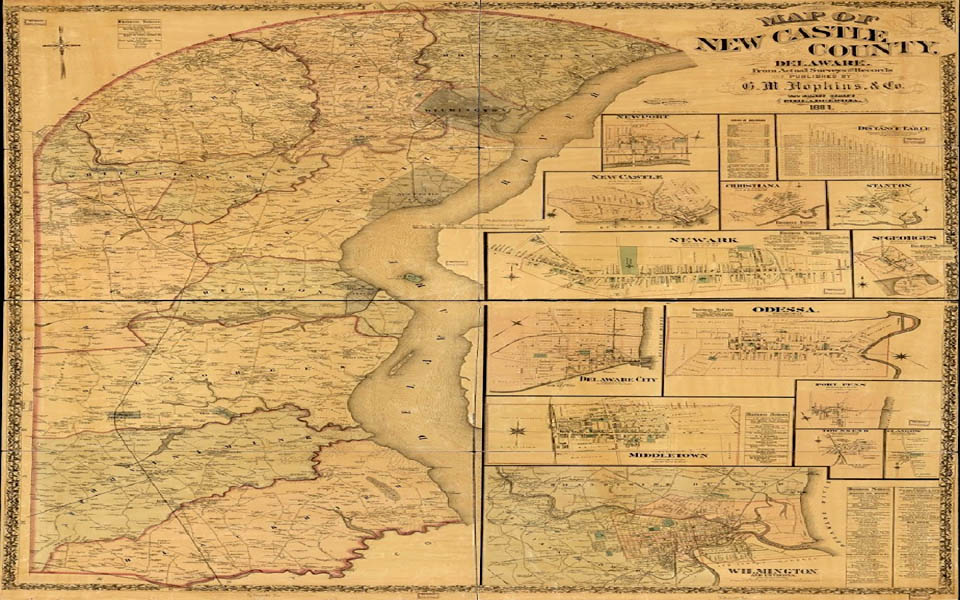 New Castle County Delaware Map 1881