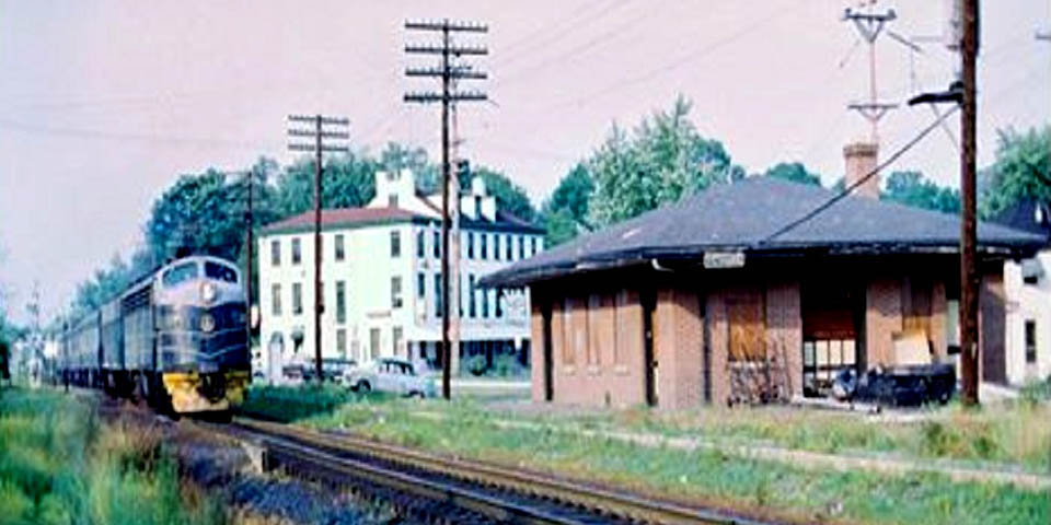 Newark Delaware BandO train station on Elkton Road in July of 1965