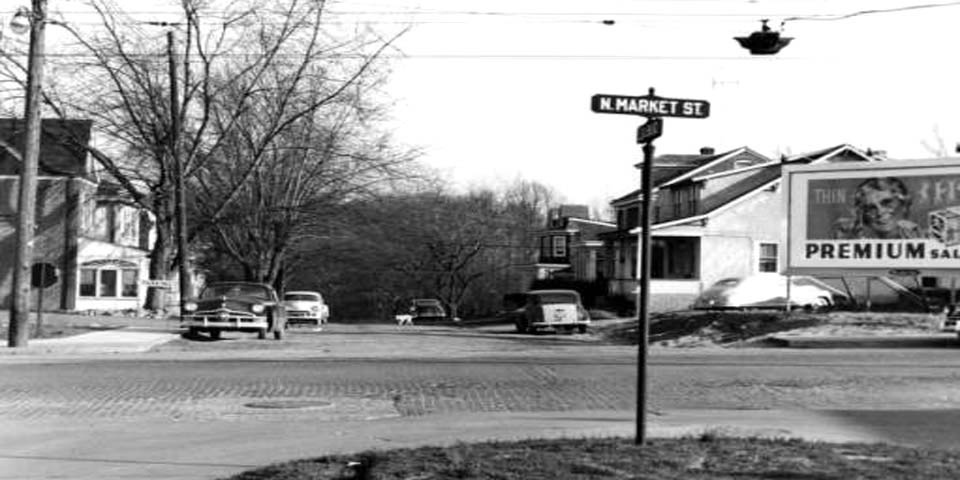 North Market Street and Lea Blvd in Wilmington Delaware early 1950s