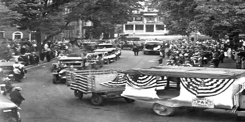 PAX truck with trailer on Dover Delaware Green Coleman duPont road celebration 07-02-1924