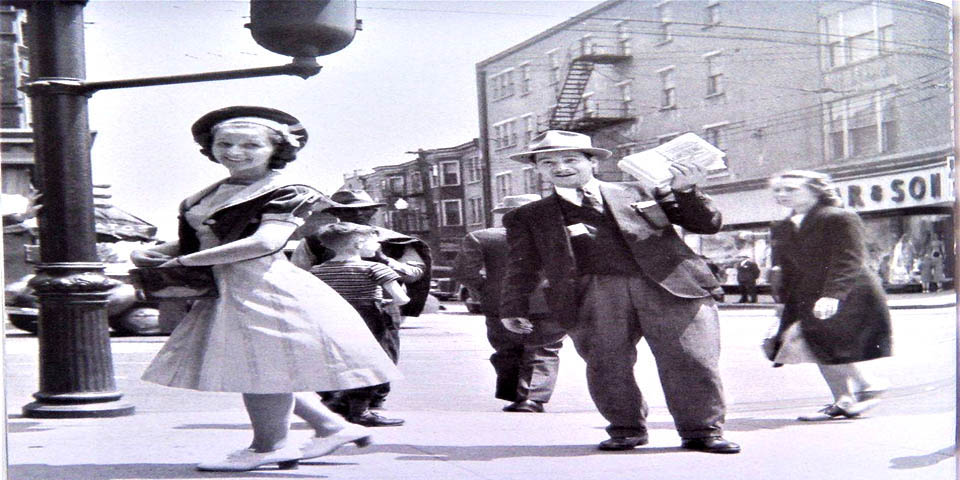 People walking on Market and Eighth Streets in Wilmington Delaware 1939