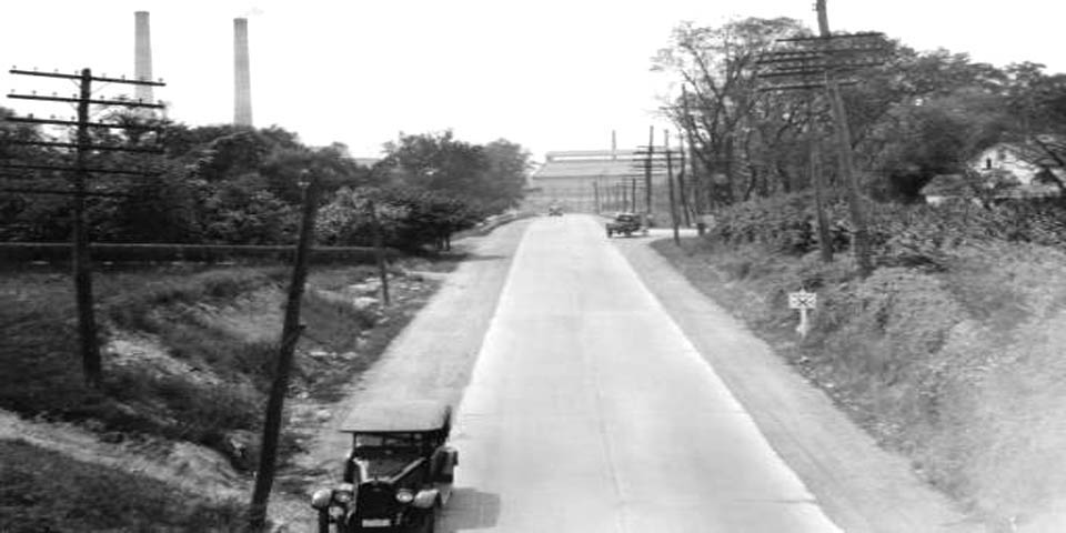 Philadelphia Pike and Naamans Road near the Worth Steel Plant in Claymont Delaware 1928