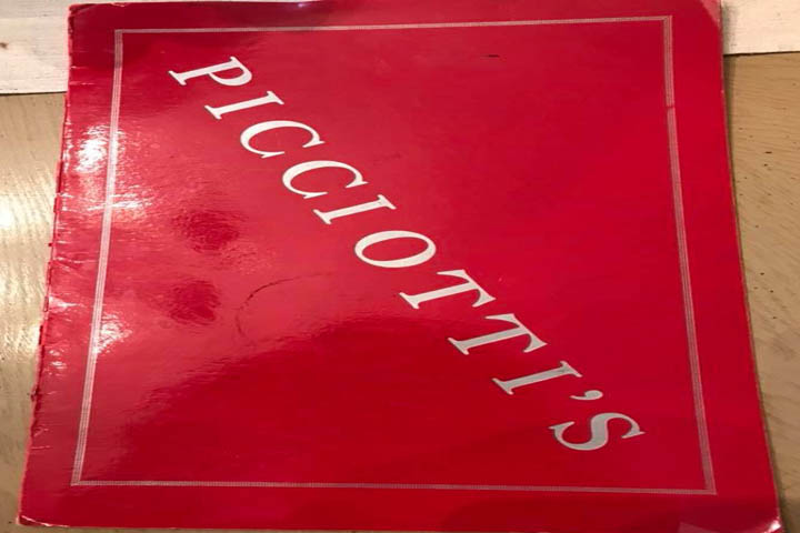 PICCIOTTIS MENU NEAR 3RD AND DUPONT STREETS IN WILMINGTON DELAWARE - 1