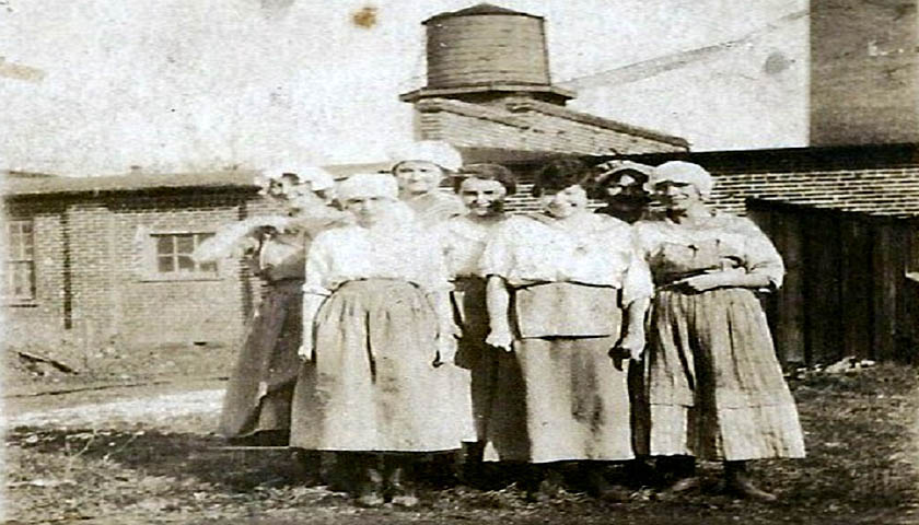 Rag room ladies who worked at the Curtis Paper Mill in Newark Delaware circa 1918