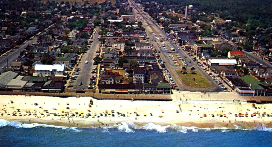 REHOBOTH BEACH DELAWARE AERIAL VIEW 1960s - 4