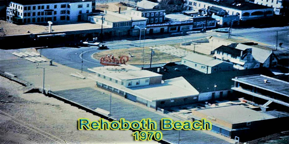 REHOBOTH BEACH DELAWARE AREAIL VIEW 1970