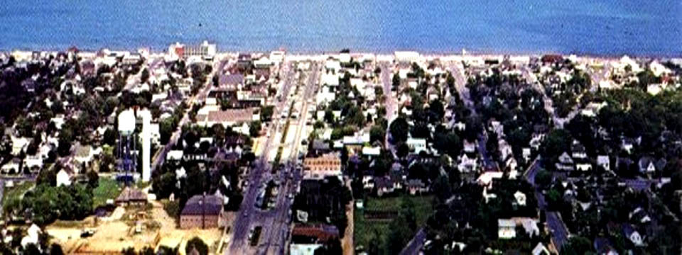 REHOBOTH BEACH DELAWARE AREAL VIEW 1960s - 2