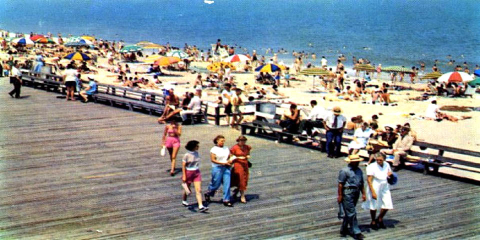 REHOBOTH BEACH DELAWARE BOARDWALK 1960s - 3