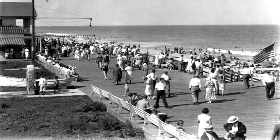 Rehoboth Beach Delaware Boardwalk near Belhaven on 8-30-1931