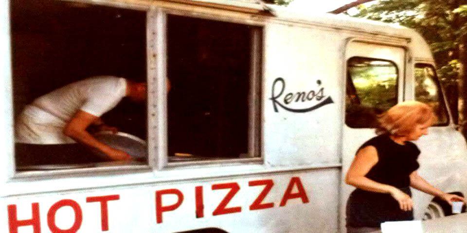 RENOS PIZZA AND WATER ICE TRUCK IN WILMINGTON DELAWARE 1970s