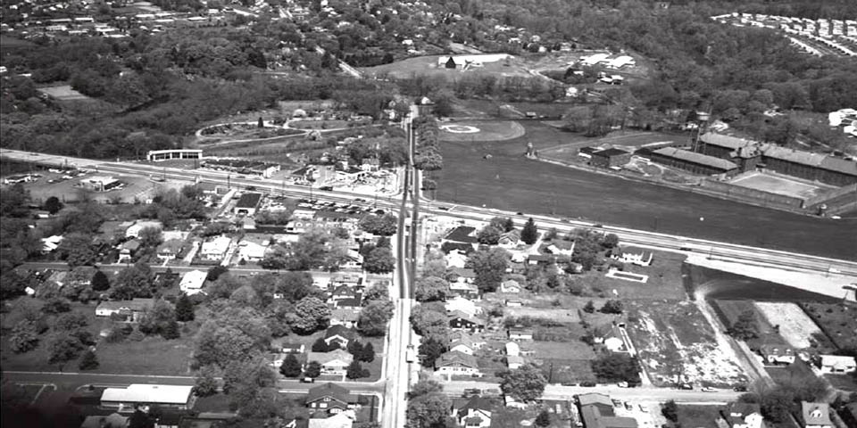 ROUTE 41 AND ROUTE 2 INTERSECTION AREAL VIEW IN DELAWARE 1966