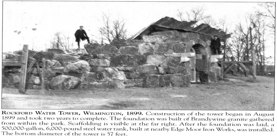 Rockford Water Tower being built in Wilmington Delaware 1899