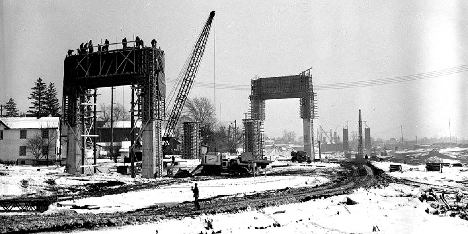 ST GEORGES BRIDGE DELAWARE UNDER CONSTRUCTION IN 1942