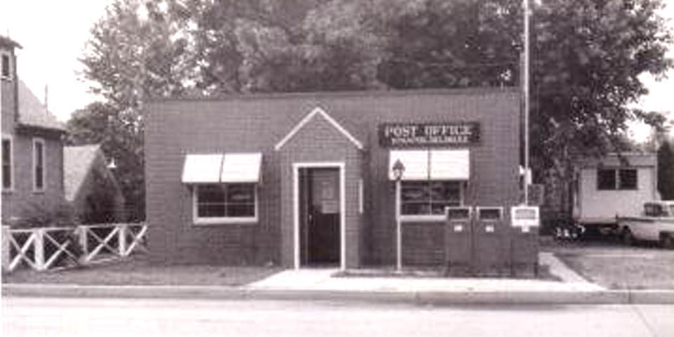 Stanton Post Office at Main St and Honeysuckle Drive in Stanton Delaware circa 1950s