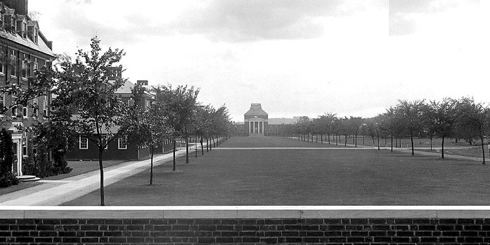 The Mall Green at the University of Delaware in Newark on October 6th 1925