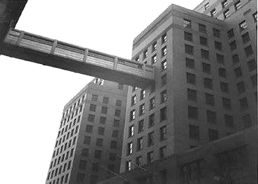 The Walking Bridge connecting the DuPont and Nemours Buildings in Wilmington Delaware 1939 - 1