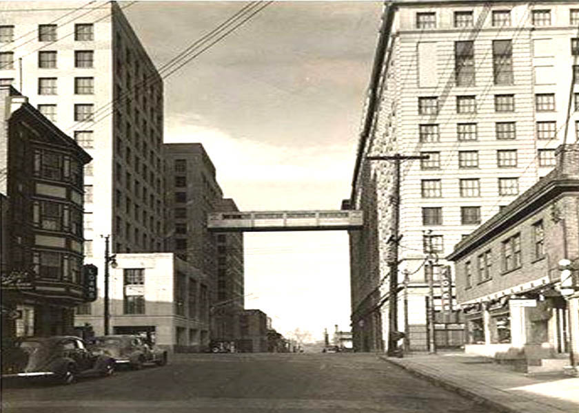 The Walking Bridge connecting the DuPont and Nemours Buildings in Wilmington Delaware 1939 - 2