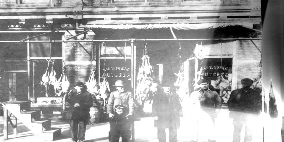Tobins Meat Market in New Castle Delaware during WWI