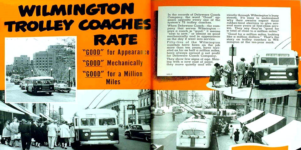 Wilmington Trolley Coaches Advertisment full page in Wilmington Delaware July 14 1950