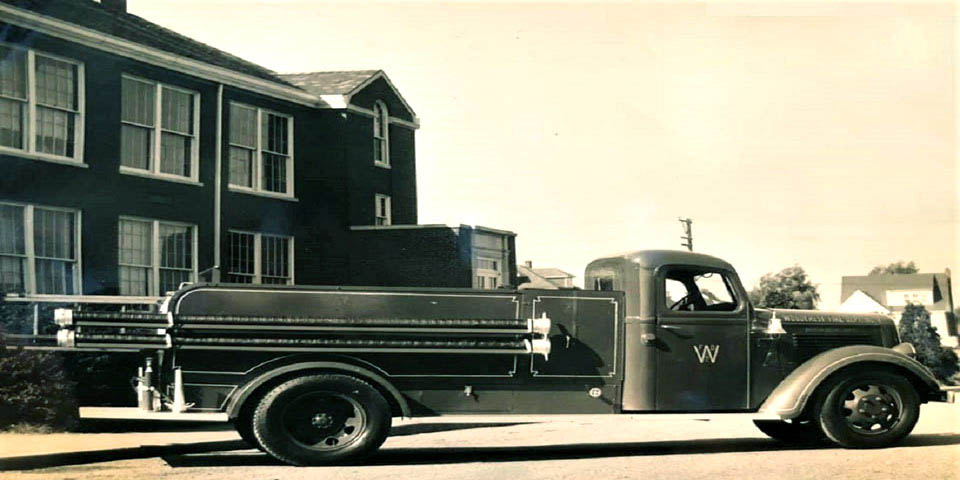 Wood Crest Delaware fire engine truck 1950s