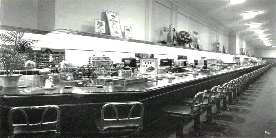 Woolworth lunch counter Market Street Store in Wilmington Delaware in 1940
