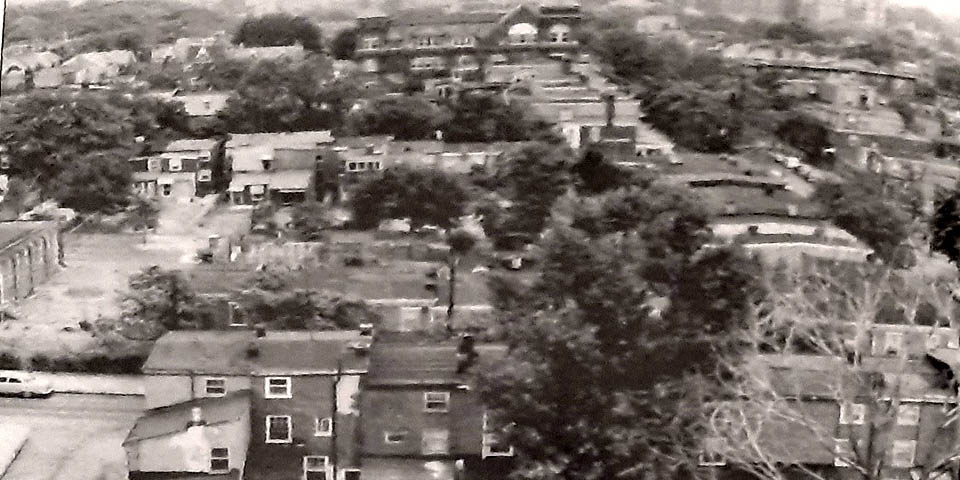 WILMINGTON DELAWARE ADAMS AND JACKSON STREETS LOOKING NORTH WHERE I-95 WOULD LATER BE AUGUST 9TH 1957