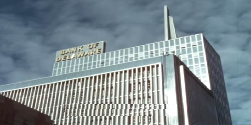 WILMINGTON DELAWARE BANK OF DELAWARE BUILDING 1950s