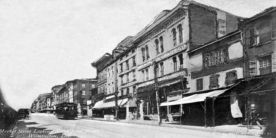 WILMINGTON DELAWARE NEAR FRONT AND MARKET STREETS CIRCA 1906