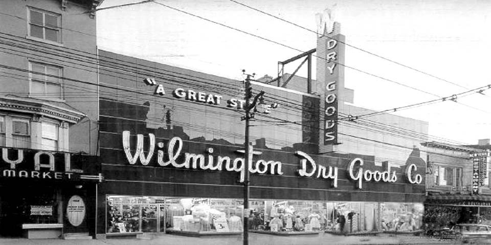 Wilmington Dry Goods at 418 Market Street in Wilmington Delaware 1960